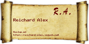 Reichard Alex névjegykártya
