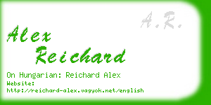 alex reichard business card